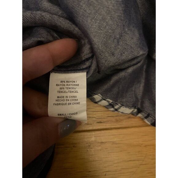 Rails, women's black/white plaid casual button up long sleeve shirt size small - Picture 7 of 10